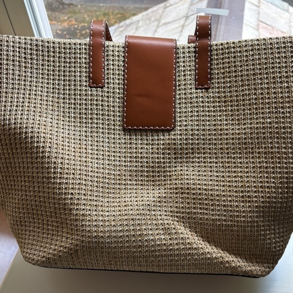 STAUD Mercato Raffia-Effect Tote - Picture 6 of 9